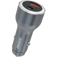 Dudao R4Ultra 120W Power Delivery Quick Charge LED USB-A USB-C Car Charger - Grey
