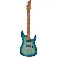 Ibanez AZ24S1F Transparent Turquoise Burst