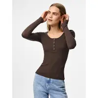 Pieces Shirts 'PCKitte' choko