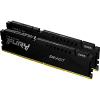 Kingston FURY Beast - DDR5 - sæt - 16 GB: 2 x 8 GB - DIMM 288-PIN - 5600 MT/s / PC5-44800 - CL36 - 1.25 V - ikke bufferet - on-die ECC - sort