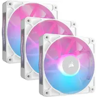 Corsair iCUE Link RX120 RGB Triple Starter Kit - Indsats med blæser - 120 mm - hvid (pakke med 3)