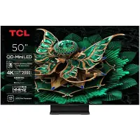 TCL 50C7K - 50 Diagonal klasse (49.5 til at se) - C7K Series LED-bagbelyst LCD TV - QLED - Smart TV - Google TV - 4K UHD (2160p) 3840 x 2160 - HDR - Mini-LED, Quantum Dot Pro - børstet aluminium