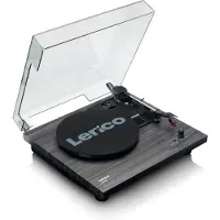 Lenco LS-10, Bæltedrevet pladespiller, Semi-automatisk, Sort, MDF, 33,45 rpm, DC motor