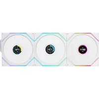 Lian Li UNI FAN TL Wireless LCD (3-pack) - Kabinet køler - 120mm - Hvid med RGB LED lys - 27 dBA