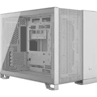 Corsair 2500D AIRFLOW - Mid tower - micro ATX - sidepanel med vindue (hærdet glas) - ingen strømforsyning (ATX) - hvid - USB/Lyd