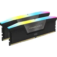 Corsair RAM-hukommelse - - CMH32GX5M2B6000C38 - 32 GB 2x 16 GB - VENGEANCE RGB DDR5 Sort varmefordeler 6000MT/s - DIMM - CL 38