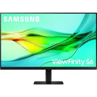 Samsung ViewFinity S6 S32D604UEU - LED-skærm - USB - 32 - 2560 x 1440 QHD @ 100 Hz - IPS - 350 cd/m² - 1000:1 - HDR10 - 5 ms - HDMI, DisplayPort, USB-C - sort