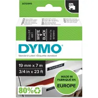 Dymo Mærkebånd D1 19 mm, hvid på sort