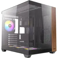 Antec CX800M Wood ARGB - Mid tower gaming - ATX - sidepanel med vindue (hærdet glas) - ingen strømforsyning (ATX) - USB/Audio/Mic