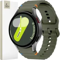 Tech-Protect silikonrem Sport til Samsung Galaxy Watch 4/5/5 Pro/6/7/FE Army Green