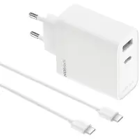 Realme SUPERVOOC 80W Dual Ports GaN Adapter with Type-C Cable - White
