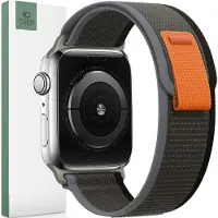 TechProtection Apple Watch Ultra 3/2/Ultra/11/10/9/8/SE 3/(2022)/7/SE/6/5/4/3/2/1 Nylonrem - Sort