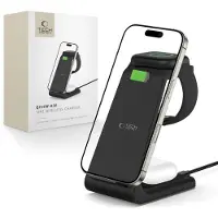 TechProtection QI15W-A36 3in1 Charging Station for Apple - Black