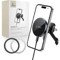 Tech-Protect mm15W-V5 Magnetic MagSafe Car Mount for Air Vent - Black