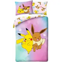 Halantex Sengetøjssæt til unge 140x200 Pokemon Pikachu Mikrofiber