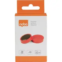 Nobo Magnet 38mm 1,5kg rød - (10 stk.)