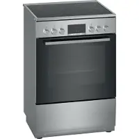 Bosch Serie | 4 HKN31A050U - Komfur - fritstående - bredde: 60 cm - dybde: 60 cm - højde: 90 cm - med selv-rengøring - stål