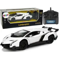 Lean cars Nuotolinio valdymo automobilis Lamborghini Veneno baltas 1:24, 2.4G, su šviesomis