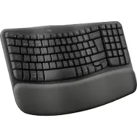 Logitech Wave Keys - Graphite - ND - Ergonomisk tastatur - Nordisk - Sort