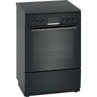 Bosch Serie | 4 HKN31A060U - Komfur - fritstående - bredde: 60 cm - dybde: 60 cm - højde: 90 cm - med selv-rengøring - sort