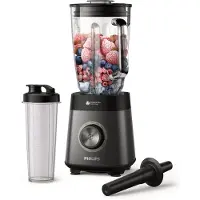 Philips Mixer - HR3041/00 - 2 L skål - vattenflaska ingår - avtagbara blad - Grå