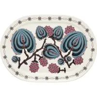 Iittala Taika Sato serveringstallerken oval 41 cm Hvid-flerfarvet