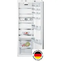 Bosch Serie | 6 KIR81AFE0 - Køleskab - til indbygning - niche - bredde: 56 cm - dybde: 55 cm - højde: 177.5 cm - 319 liter - Klasse E - Fladhængsel
