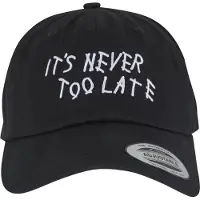 Mister tee Hætte 'Never Too Late' sort / hvid