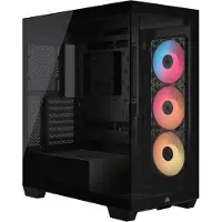 Corsair 3500X RS-R ARGB - Mid tower - udvidet ATX - sidepanel med vindue (hærdet glas) - ingen strømforsyning (ATX) - sort - USB/Lyd