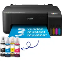 Epson EcoTank ET-1810 - Printer - farve - blækprinter - kan genopfyldes - A4 - 5760 x 1440 dpi - op til 10 spm (mono) / op til 5 spm (farve) - kapacitet: 100 ark - USB, Wi-Fi - sort
