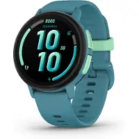 Garmin Bounce 2 - 43 mm - smart ur med bånd - silikone - håndledsstørrelse: 115-180 mm - display 1.2 - 4 GB - ANT+/ANT, Bluetooth, Wi-Fi, LTE - 26.5 g - turkis