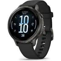 Garmin Venu 4 - 41 mm - skifer - smart ur med bånd - silikone - sort - håndledsstørrelse: 110-175 mm - display 1.2 - 8 GB - Bluetooth, ANT+, Wi-Fi - 33 g