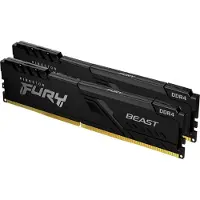 Kingston | FURY Beast - DDR4 - sæt - 16 GB: 2 x 8 GB - DIMM 288-PIN - 3200 MHz / PC4-25600 - CL16 - 1.35 V - ikke bufferet - ikke-ECC - sort
