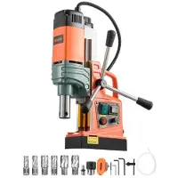 Vevor magnetboremaskine, 1450W motor 50 mm kerneborediameter, 13000 N magnetisk kraft, bærbar elektrisk magnetboremaskine med 6 kernebor, variabel hastighed, boremaskine til metaloverflader, industrie