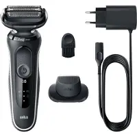 Braun Series 5 51-W1200s, Folie shaver, Sort, Hvid, AutoSense, Knapper, LED, Batteri