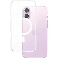 PanzerGlass HardCase - Bagsidecover til mobiltelefon - MagSafe-kompatibilitet - polykarbonat, termoplastisk polyuretan (TPU) - hvid, gennemsigtig - for Apple iPhone 16 Plus