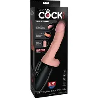 Pipedream Plus Realistisk Vibrator med Varme- og Stødfunktion 17 CM Lys Hudfarve
