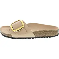 Birkenstock Birkenstocktil kvinder. 1026496 Sandaler i læder Madrid Big Buckle (smal pasform) beige (41), Fast, Ingen, Casual