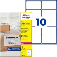 Avery Zweckform L7992 - Permanent klæbemiddel - hvid - 57 x 99.1 mm 250 etikette(r) (25 ark x 10) shipping etiketter