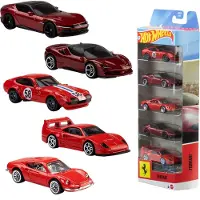 Hot Wheels Biler - 5-pak - Ferrari - - OneSize - Bil