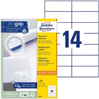 Avery Zweckform A4 105x42.3 Mm Klistermærker