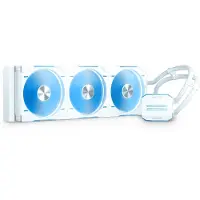 Phanteks Glacier One 420D30 DRGB AIO Liquid CPU Cooler, X2 Cap, White