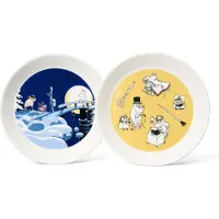 Arabia Mumi tallerkensæt Office & Winternight Ø19 cm