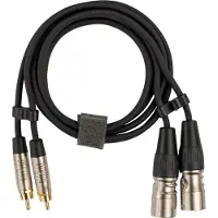 Fuj:tech audio-kabel 2× RCA han til 2× XLR han, 7 m, sort