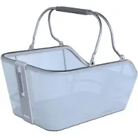 Basil bagageboks-kurv til bagagebærer CENTO TECH FIBER NORDLICHT MIK, MIK System (ready to go) aluminium blue silver (NY 2025)