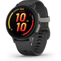 Garmin Bounce 2 - 43 mm - smart ur med bånd - silikone - håndledsstørrelse: 115-180 mm - display 1.2 - 4 GB - ANT+/ANT, Bluetooth, Wi-Fi, LTE - 26.5 g - skiffergrå