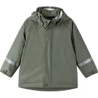 Reima - Under 6 år - Lampi Raincoat Greyish Green til Unisex - Børnetoj Størrelse 122 cm - Grøn