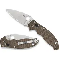 Spyderco Manix 2 Brn Canvas Micarta