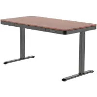 ActiveJet -skrivebord med elektrisk højdejustering 140x70 ET119W-C sort/valnød, Sort, Valnød, 45 kg, 725 - 1225 mm, Træ, Rektangulær form, Stål
