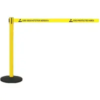 BJZ A-20569 Afspærringsstolpe m/bånd Selelængde 4 m (Ø x H) 100 mm x 100 cm